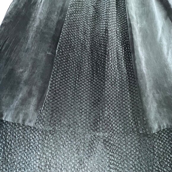 Vtg Wild Rose Midi Maxi Skirt Set 2 piece Womens 14 Gray Boho Rayon Textured USA - Picture 12 of 16